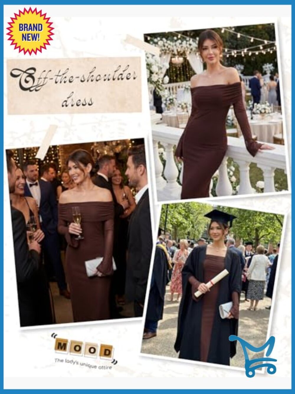 Maternity Off Shoulder Long Sleeve Bodycon Maxi Dress Formal Wedding Guest - Picture 4 of 7